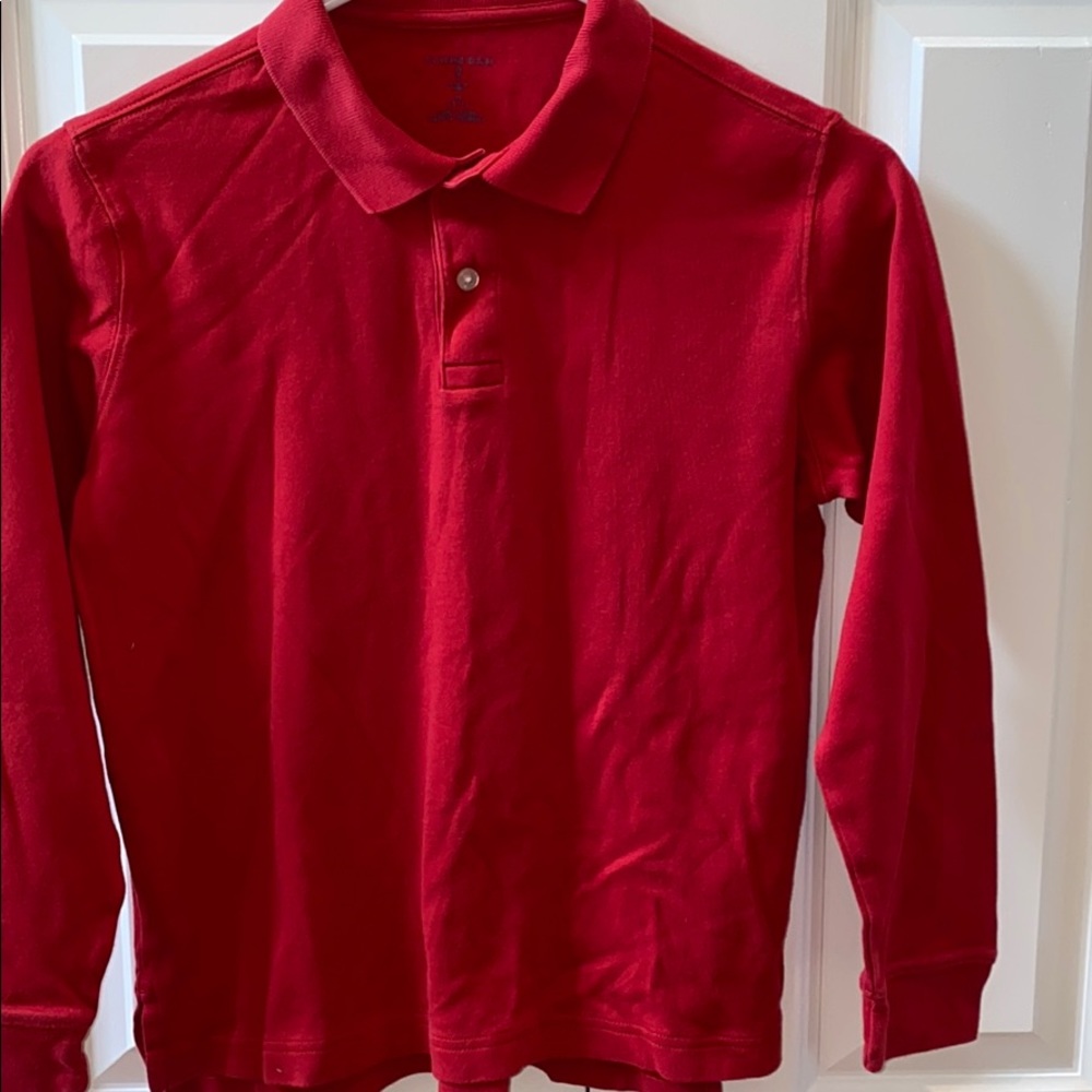 Lands end Boy’s long sleeve polo. Size 10-12.